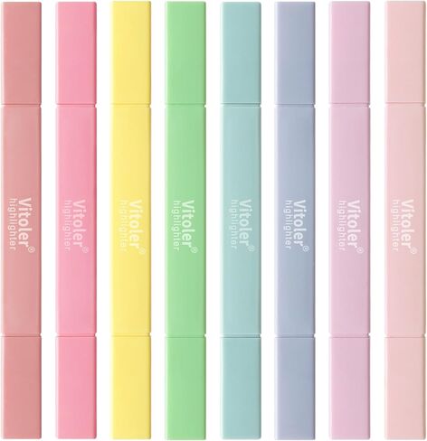 Vitoler Bible Highlighters,Assorted Colors Highlighters Dual Tip,Highlighter Set for Journaling Supplies in Kuwait