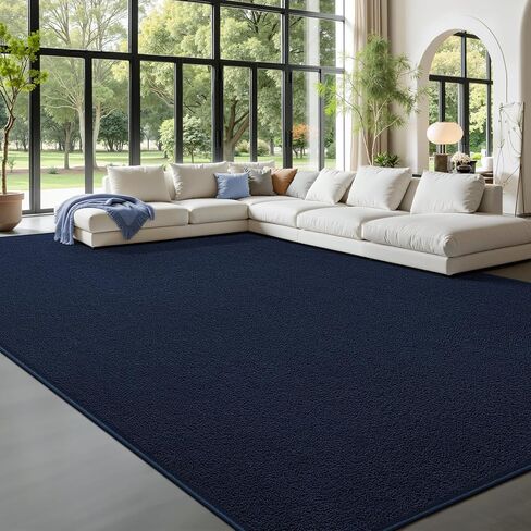 سجاد منطقة لغرفة المعيشة وغرفة النوم، سجادة منطقة حديثة غير قابلة للانزلاق مقاس 4 × 6 أقدام، سجادة إسفنجية سميكة ناعمة، سجادة داخلية مريحة وبسيطة للأولاد والبنات وغرفة النوم وديكور المنزل، أزرق داكن in Kuwait