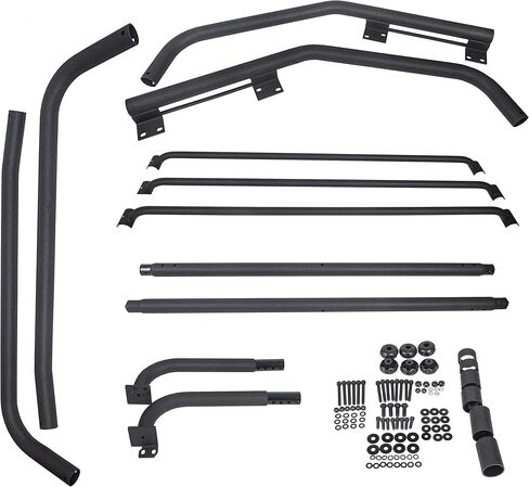 ECOTRIC Top Roof Rack Compatible with 1997-2006 Jeep Wrangler TJ, Rubicon Textured Black Upper in Saudi Arabia