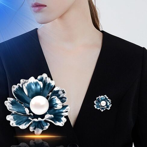 Pearl Floral Cluster Design Brooches for Women in Saudi Arabia