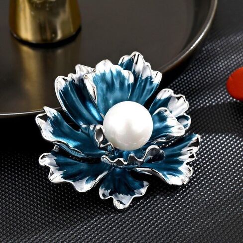 Pearl Floral Cluster Design Brooches for Women in Saudi Arabia