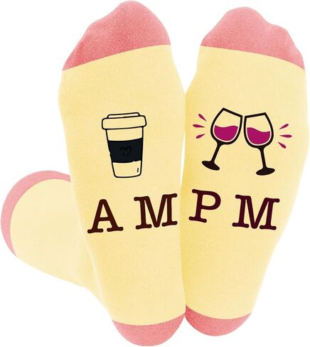 جوارب النبيذ هدايا مضحكة للنساء عشاق النبيذ الجوارب الجدة لطيف هدايا عيد الميلاد تخزين يعاني هدية عيد ميلاد باردة للشاربين أمها زوجة صديقة أفضل صديق ابنة عمة أخت in Kuwait