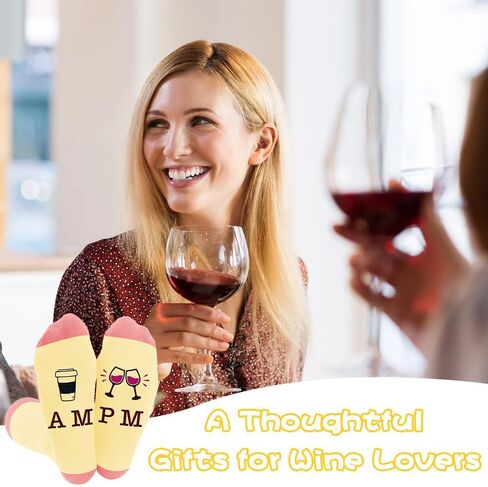 جوارب النبيذ هدايا مضحكة للنساء عشاق النبيذ الجوارب الجدة لطيف هدايا عيد الميلاد تخزين يعاني هدية عيد ميلاد باردة للشاربين أمها زوجة صديقة أفضل صديق ابنة عمة أخت in Kuwait