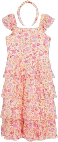 Speechless Girls Flutter Sleeve Midi Tiered Dress in Saudi Arabia