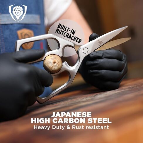 مقص المطبخ الاحترافي من Dalstrong - 420J2 من الفولاذ المقاوم للصدأ الياباني - مقصات مطبخ يمكن استخدامها بكلتا اليدين - قابلة للفصل - شفرة حادة شديدة التحمل - مقص الخضروات واللحوم والبيتزا - مقاوم للبقع الغذائية in Kuwait