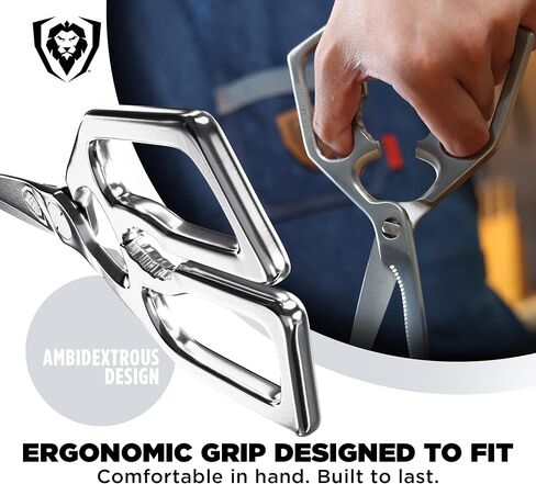 مقص المطبخ الاحترافي من Dalstrong - 420J2 من الفولاذ المقاوم للصدأ الياباني - مقصات مطبخ يمكن استخدامها بكلتا اليدين - قابلة للفصل - شفرة حادة شديدة التحمل - مقص الخضروات واللحوم والبيتزا - مقاوم للبقع الغذائية in Kuwait