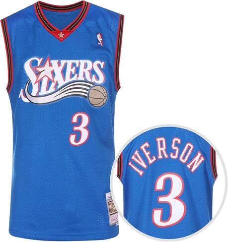 Mitchell and Ness Iverson Royal #3 Sixers 1999 Swingman Jersey (18016-P76ROYA99AIV) in Saudi Arabia