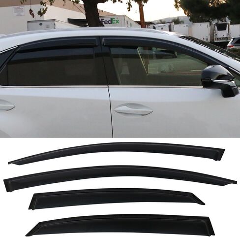 Window Visors Compatible with 2015-2021 Lexus NX200t NX300 NX300h AZ10, Rain Sun Guard Wind Deflector 4PCS by IKON MOTORSPORTS, 2016 2017 2018 2019 2020 in Saudi Arabia