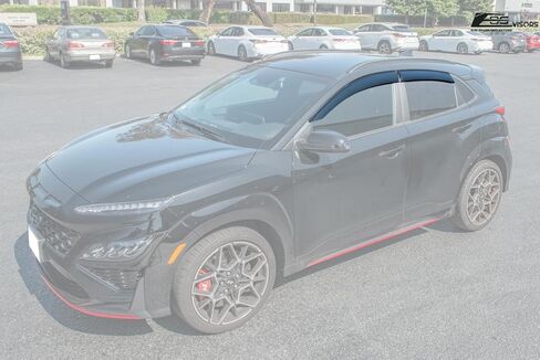 Replacement for 2018-2023 Hyundai Kona EOS Visors Tape-On Style Smoke Tinted Side Vents Window Deflectors Rain Guard DWV-V186 in Saudi Arabia