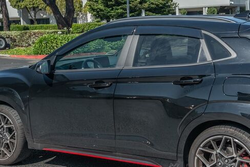Replacement for 2018-2023 Hyundai Kona EOS Visors Tape-On Style Smoke Tinted Side Vents Window Deflectors Rain Guard DWV-V186 in Saudi Arabia