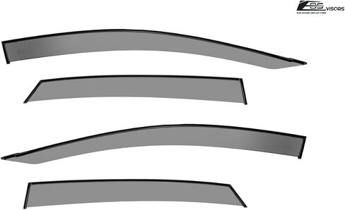 Replacement for 2018-2023 Hyundai Kona EOS Visors Tape-On Style Smoke Tinted Side Vents Window Deflectors Rain Guard DWV-V186 in Saudi Arabia