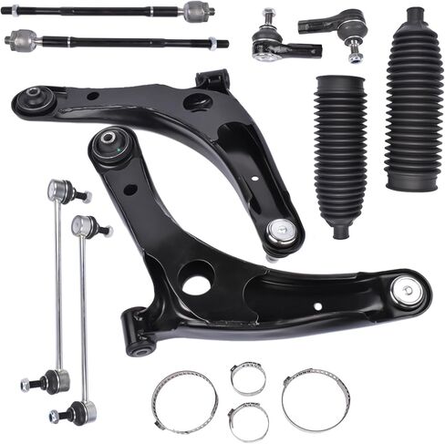 Front Lower Control Arms Sway Bars Tie Rods Kit Replacement for 2007-2017 Mitsubishi Lancer Outlander l4 V6 K620548 ES800471 in Saudi Arabia