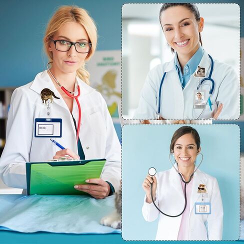 Funny Cat Meme Badge Reels - 8Pcs Cartoon Prank Cat Meme Patterns Badge Reel Retractable ID Holders with Alligator Clip Cute Nursing Name Tag Gift for Humorous Teacher Student Employee Doctors Decor in Kuwait