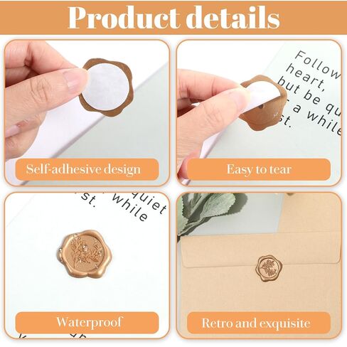 30 قطعة من ملصقات ختم الشمع، 1.2 بوصة ملصقات ختم على شكل ظرف الأوكالبتوس ذاتية اللصق لدعوة الزفاف على شكل ظرف لتغليف هدايا القصاصات وحفلات أعياد الميلاد وعيد الميلاد وعيد الحب in Kuwait