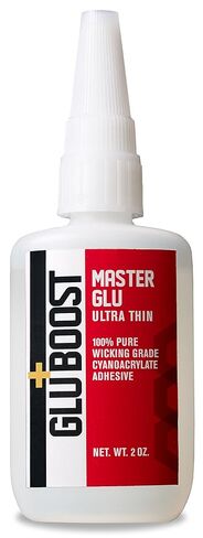 GluBoost MasterGlu Ultrathin – Ultra Clear Thin CA Glue for Wood and Guitar Finish Repair – Fast-Wicking Thin Super Glue with Fine Tip for Precision Control – 2 oz in Kuwait