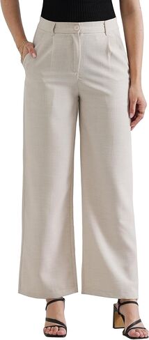 High Waisted Work Pants for Women Slim Fit Business Casual Outfits 2026 Office Slacks Dress Pant Trousers with Pockets in Saudi Arabia