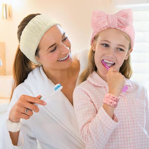 9 Pcs Spa Headband for Washing Face,Skincare Headband and Wristband Set,Women Teen Girls Facial Hairbands for Washing Face, Makeup, Sports, Yoga (pink+apricot+black) in Saudi Arabia