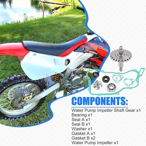 دفاعة مضخة المياه وترس العمود مع مجموعة إعادة بناء الحشيات لهوندا CR125R 1997-2004 in Kuwait