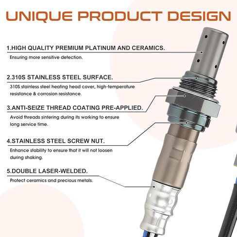 234-9001 Oxygen O2 Sensor Upstream Heated Air Fuel Ratio Fit for Toyota Tundra Tacoma 4Runner 2000-2004 2.4L 2.7L 3.4L Replace 8946734021 8946735030 in Kuwait
