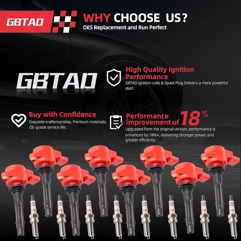 حزمة 8 ملف إشعال مطور وقابس شرارة لـ 4.6L 5.5L مرسيدس بنز CL550 CLK550 CLS550 E550 G550 GL450 GL550 S550 SL550 ML450 2007 2008 2009 2010 2011 2012 2013 2014 2015 in Kuwait