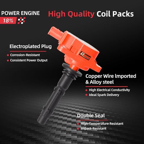 حزمة 8 ملف إشعال مطور وقابس شرارة لـ 4.6L 5.5L مرسيدس بنز CL550 CLK550 CLS550 E550 G550 GL450 GL550 S550 SL550 ML450 2007 2008 2009 2010 2011 2012 2013 2014 2015 in Kuwait