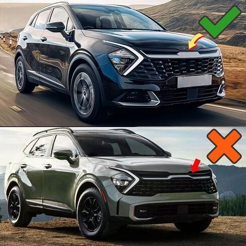 Hood Grille Trim Cover Front Upper Grill Decoration For Kia Sportage 2023 2024 2025 Front Hood Bonnet Cover Trim Carbon Fiber Print in Kuwait