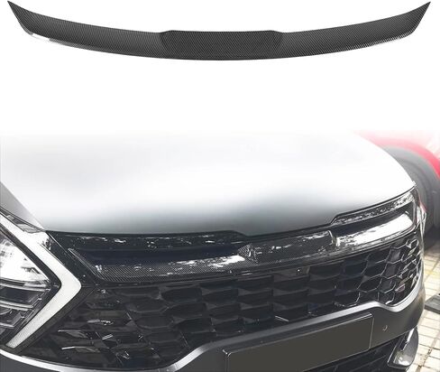 Hood Grille Trim Cover Front Upper Grill Decoration For Kia Sportage 2023 2024 2025 Front Hood Bonnet Cover Trim Carbon Fiber Print in Kuwait