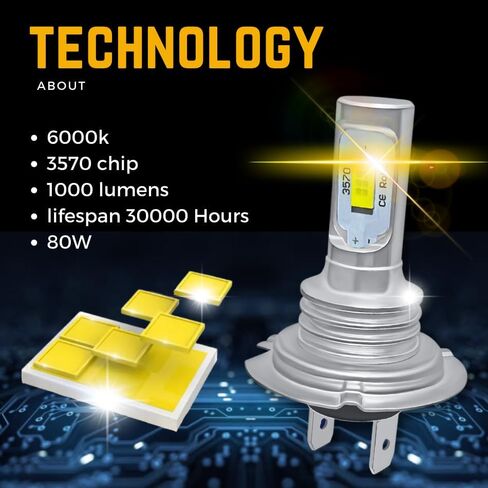 Compatible with Ram ProMaster 1500 2500 3500 (2014-2022) Hi/Lo Beam ; 300% Brightness 10000LM 6000k white light,H7 fog lamp Bulbs,Interior lights Bulbs(Pack of 4) in Kuwait