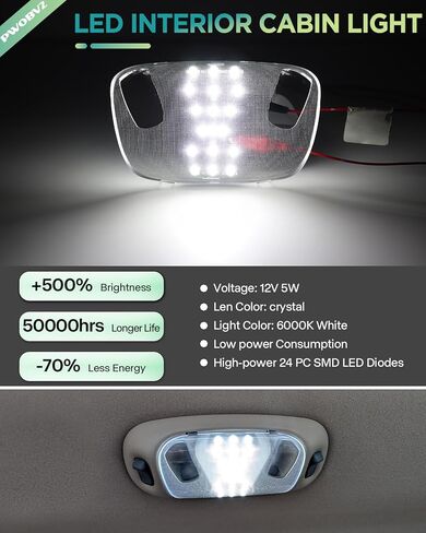 LED Interior Roof Dome Light Cover Clear Lens Overhead Reading Lamp for 1999-2007 Fo-rd F250 F350 F450 F550, F150 Expedition Mustang Taurus, 6000K White LED Roof Dome Map Lamp, 1PCS in Kuwait