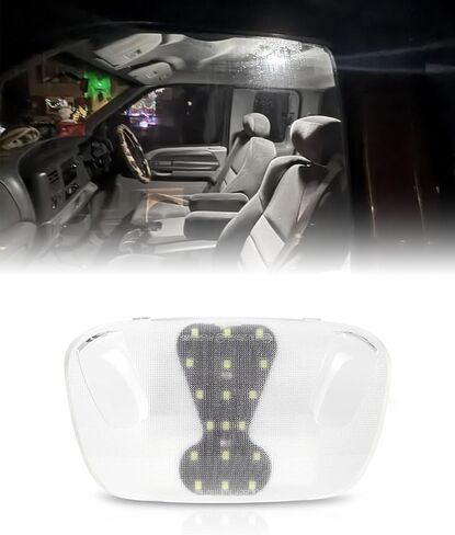 LED Interior Roof Dome Light Cover Clear Lens Overhead Reading Lamp for 1999-2007 Fo-rd F250 F350 F450 F550, F150 Expedition Mustang Taurus, 6000K White LED Roof Dome Map Lamp, 1PCS in Kuwait