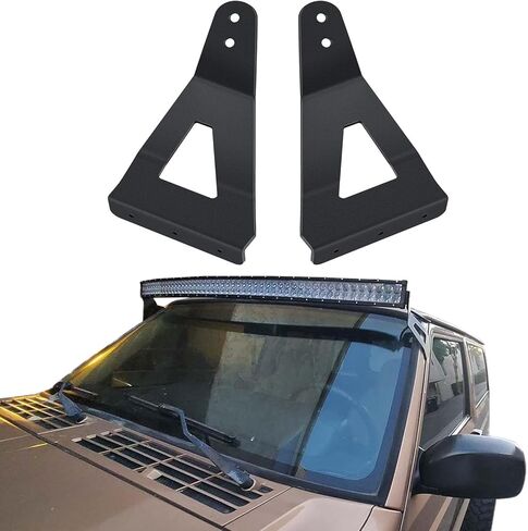 2PCS 52'' LED Light Bar Mounting Brackets - for Mounting Offroad Lightbar on Upper Windshield, Compatible with 2007-2013 Chevrolet Silverado Suburban Avalanche Tahoe & GMC Yukon Sierra in Kuwait
