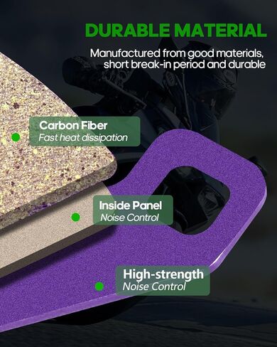 SCITOO Carbon Fiber Brake Pads Fit for 04 05 06 07 08 09 10 11 12 13 14 for Arctic, 08 09 10 11 12 KYMCO in Saudi Arabia