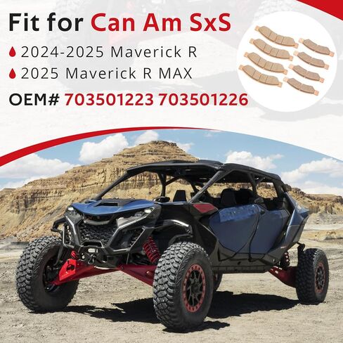 مكابح جافيك الأمامية والخلفية ملبدة لـ Can Am Maverick R 2024-2025 Maverick R MAX 2025 OEM #703501223 703501226 in Saudi Arabia