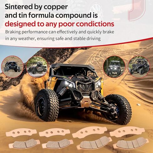 مكابح جافيك الأمامية والخلفية ملبدة لـ Can Am Maverick R 2024-2025 Maverick R MAX 2025 OEM #703501223 703501226 in Saudi Arabia