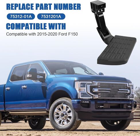 خطوة سرير خلفية قابلة للسحب متوافقة مع 2015 2016 2017 2018 2019 2020 Ford F150 قابلة للطي لشاحنة الباب الخلفي استبدال #75312-01A in Kuwait