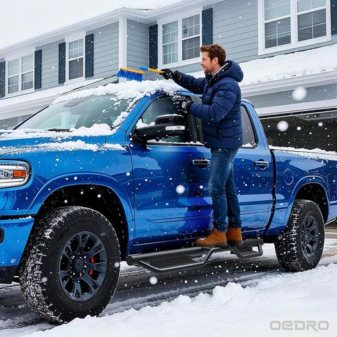 OEDRO Running Boards Compatible with 2019-2026 Chevy Silverado GMC Sierra 1500 Crew Cab, 2020-2026 2500HD 3500HD, Two Stairs Side Steps, Bolt-on Nerf Bars Step Rail, Black in Saudi Arabia