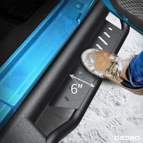 OEDRO Running Boards Compatible with 2019-2026 Chevy Silverado GMC Sierra 1500 Crew Cab, 2020-2026 2500HD 3500HD, Two Stairs Side Steps, Bolt-on Nerf Bars Step Rail, Black in Saudi Arabia
