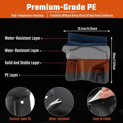 غطاء ممتص للصدمات متوافق مع Ford Maverick 2022-2025، بديل غطاء درع الصدمات للعجلة الخلفية لملحقات 2024 Maverick (قطعتان) in Kuwait