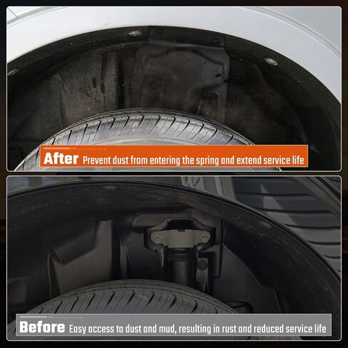 غطاء ممتص للصدمات متوافق مع Ford Maverick 2022-2025، بديل غطاء درع الصدمات للعجلة الخلفية لملحقات 2024 Maverick (قطعتان) in Kuwait