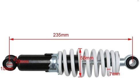 2 Pack of 235mm 9.25" Rear Shock Absorber Suspension Sensa-Trac Load for Quad ATV Go Kart Buggy in Kuwait