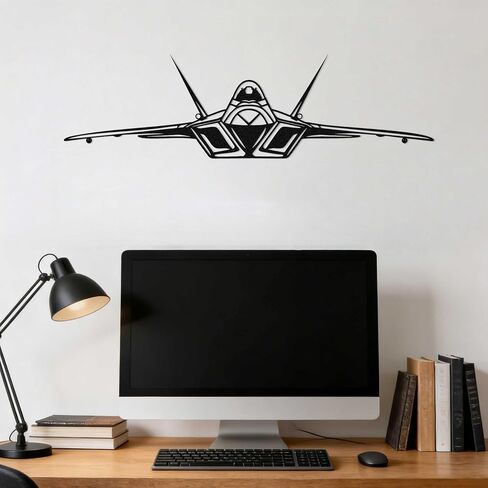 Zckjnoi F22 Raptor Metal Wall Art – Minimalist Airplane Wall Decor for Men, Aviation Enthusiasts, Fans & Kids – Unique Durable Aviation Gifts, Aircraft Wall Art for Office Home, living Room, Game Room in Saudi Arabia