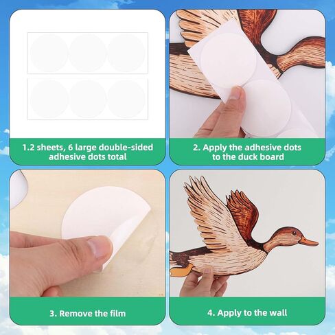 Goktvai 3pcs Wooden Mallard Duck Wall Decor, 3 Size Duck Hunting Wall Decor Rustic Farmhouse Art Decoration for Entryway Nursery Living Room Housewarming Gift in Kuwait