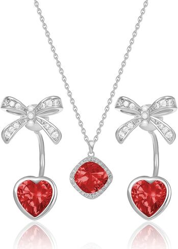 Gold Plated Stainless Steel Zircon Necklace And Earrings Jewelry for Women in Kuwait