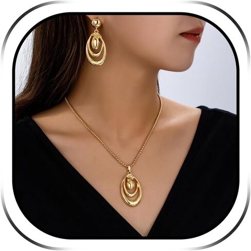 72ore Shell Necklace Earrings Set Starfish Jewelry Set Ocean Themed Summer Necklace Earrings for Women in Kuwait