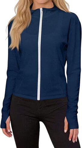 Women's Upf 50+ Lightweight Athletic Jacket Sun Protection Full Zip Long Sleeve Hiking Outdoor Shirts in Saudi Arabia