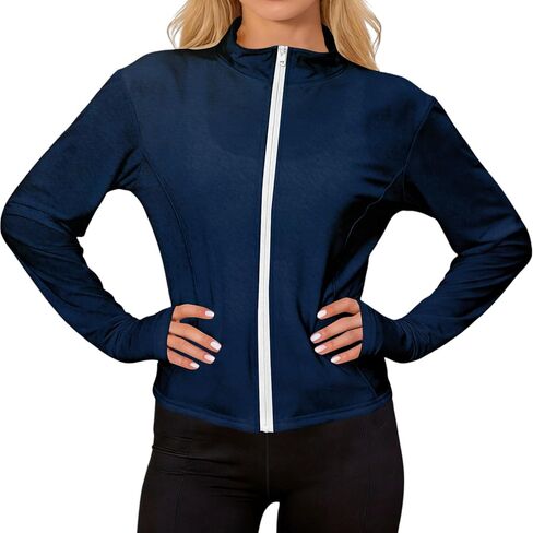 Women's Upf 50+ Lightweight Athletic Jacket Sun Protection Full Zip Long Sleeve Hiking Outdoor Shirts in Saudi Arabia