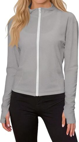 Women's Upf 50+ Lightweight Athletic Jacket Sun Protection Full Zip Long Sleeve Hiking Outdoor Shirts in Saudi Arabia