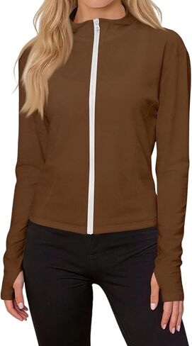 Women's Upf 50+ Lightweight Athletic Jacket Sun Protection Full Zip Long Sleeve Hiking Outdoor Shirts in Saudi Arabia