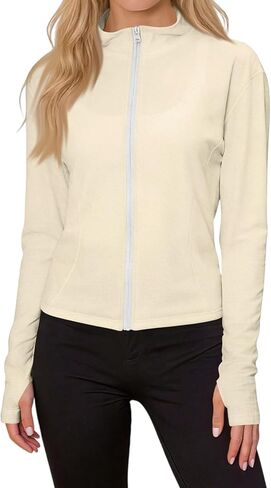 Women's Upf 50+ Lightweight Athletic Jacket Sun Protection Full Zip Long Sleeve Hiking Outdoor Shirts in Saudi Arabia