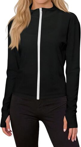Women's Upf 50+ Lightweight Athletic Jacket Sun Protection Full Zip Long Sleeve Hiking Outdoor Shirts in Saudi Arabia